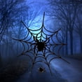 thumbnail image 3 of Halloween Wall Stickers Spider Web Window Stickers Window Glass Decorative Stickers 2pcs Black, 3 of 5