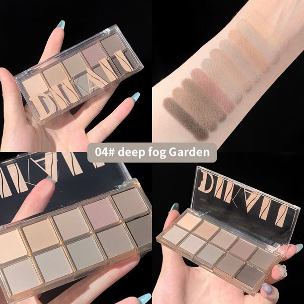ELECOOL-paleta de sombras de ojos, 10 colores, perlada, mate, Color tierra, lentejuelas brillantes, pigmentos para ojos, maquillaje coreano de larga duración