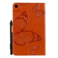 thumbnail image 2 of Case for Galaxy Tab A 8.0" 2018 SM-T387, Ultra Slim Lightweight Fit Folio Flip PU Leather Butterfly Embossed Stand Cover Shockproof Protection Soft TPU Back Wallet Cover, Orange, 2 of 6