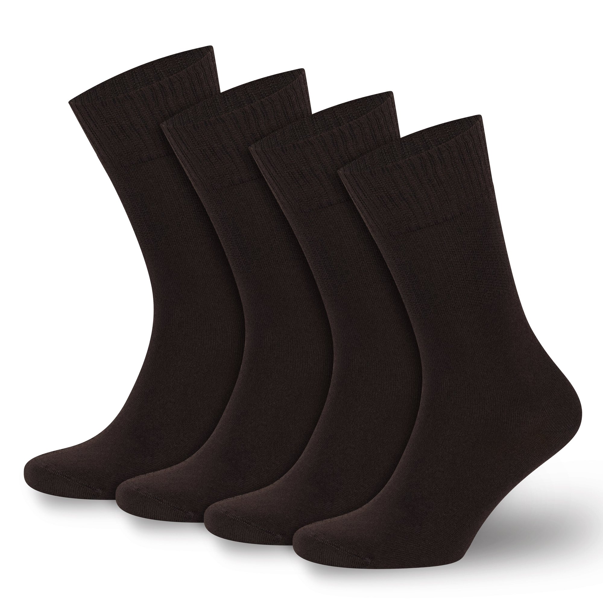 Bambooven Bamboo Diabetic Crew Socks for Men and Women 4-Pack