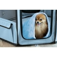 thumbnail image 3 of Paws & Pals Dog Playpen Soft-Sided Mesh Portable Foldable Octagon with Blanket - Blue, 3 of 3