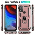 thumbnail image 2 of Hotpom Moto G Play 2023 Case, Military-Grade Shockproof Cover with 360° Rotating Kickstand - Rose Gold, 2 of 7