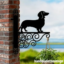 Handmadetneonsign Dachshund Dog Hanging Bracket, Dog Hanging Basket, Hanging Bracket For Garden 041567