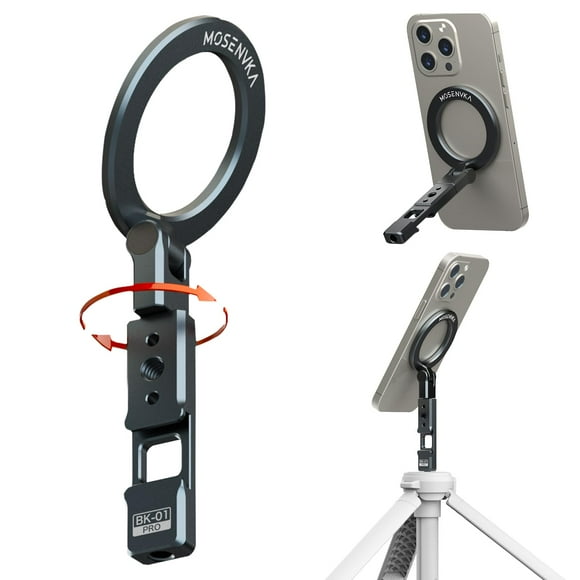 Soporte magnético para trípode MOSENVKA con orificio de 1/4 pulgadas y zapata fría