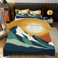 thumbnail image 2 of Sunset Mountain Peaks Art Print Comforter Set Twin Size Bedding Set For Travl Bedroom Decor Quilt With 2 Pillow Cases, 2 of 5