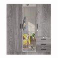 thumbnail image 2 of Better Home Product Violet Engineered Wood Wardrobe Armoire with Mirror in Gray, 2 of 7