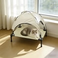 thumbnail image 5 of onlyliua Elevated Pet Bed With Sun Canopy Waterproof Breathable Tent-Style Raised Cot Keeps Pets Off Ground UV Shade Foldable Outdoor Indoor Kennel Lounger For Dogs And Cats Portable Travel Bed pet, 5 of 6