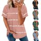 thumbnail image 1 of Tops para mujer Casual cuello en V manga corta Color sólido camiseta básica XL JM, 1 of 3
