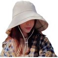 thumbnail image 1 of RV Sombrero de Playa para Mujer Sombrero de Verano Sombrero de Playa de ala Ancha Plegable Sombrero de jardín SPF UPF50, Beige Rojo Verde, 1 of 5