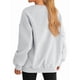 thumbnail image 4 of Sudadera con Capucha de Gran Tamaño para Mujer, Suéteres de Larga con Cuello Redondo de , Conjuntos Cómodos de Moda de Otoño. Gris S, 4 of 9