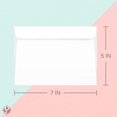 thumbnail image 5 of A7 White Peel and Seal Envelopes | 5.25 X 7.25" Fits 5 X 7" Invitation, Photo, Cards, Wedding Announcement - Bulk Pack of 100 Envelopes, 5 of 5