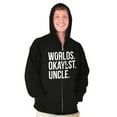 thumbnail image 5 of Worlds Okayest Uncle Niece Nephew Fun Zip Hoodie Sweatshirt Men Brisco Brands S, 5 of 5