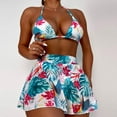thumbnail image 2 of VerPetridure Sexy Bikini Set for Women Swimsuits for Women 2 Piece Hawaiian Tropical Print Swim Cami Bra And Ruffles Bathing Sets Beachwear, 2 of 5