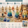 thumbnail image 5 of Sea Glass Art Kit Beginner-Friendly DIY Lighted Sea Glass-Style Lighthouse Kit Collection Complete Kit with Sea Glass-Style LED Lights & Step-by-Step Guide Included Gift for Craft Lovers 6 Pieces, 5 of 6