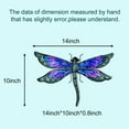 thumbnail image 5 of HONGLAND Exquisite Metal Dragonfly Garden Wall Decor - 14 inch, Blue - Perfect for Outdoor Use, 5 of 6