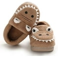 thumbnail image 4 of MUCHENGGIFT Baby Toddler Boys Girls House Slipper Non Skid Fuzzy Cartoon Dinosaur Kids Indoor Bedroom Shoes, 4 of 7