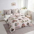 thumbnail image 4 of Homewish Magic Reindeer Moose Twin Bedding Sets 7-Piece, Christmas Tree Flower Bedding Comforter Set, Farmhouse Lake House Reversible Sheet Sets, Lightweight Room Decor, 4 of 8