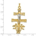 thumbnail image 3 of 14K Two-Tone Gold Charm Pendant Themed 50 mm 25 Cara Vaca Crucifix, 3 of 4