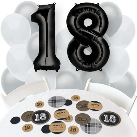 18th Milestone Birthday  Confetti and Balloon Party  