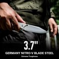 thumbnail image 6 of CIVIVI Tacticorix Pocket Knife Flipper Folding Knife with 3.7" Nitro-V Blade G10 Handle for Camping Hunting C23055-3 (Gray), 6 of 7