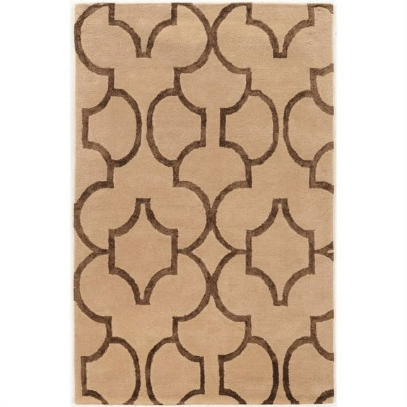 Riverbay Furniture 2' x 3' Hand Tufted Rug in Beige and Brown