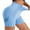 thumbnail image 6 of Prolriy Gym Shorts Women, Legging Shorts for Women High Waisted Biker Shorts Compression Scrunch Butt Lifting Short Women's Shorts Light Blue M, 6 of 9