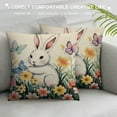thumbnail image 3 of ARISTURING  Happy Easter Hunny Bunny Throw Pillow Covers,Easter Eggs Rabbit Bule Cushion Case Decoration for Sofa Couch, 3 of 5