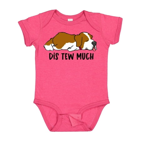 

Inktastic Napping Dis Tew Much St. Bernard Boys or Girls Baby Bodysuit