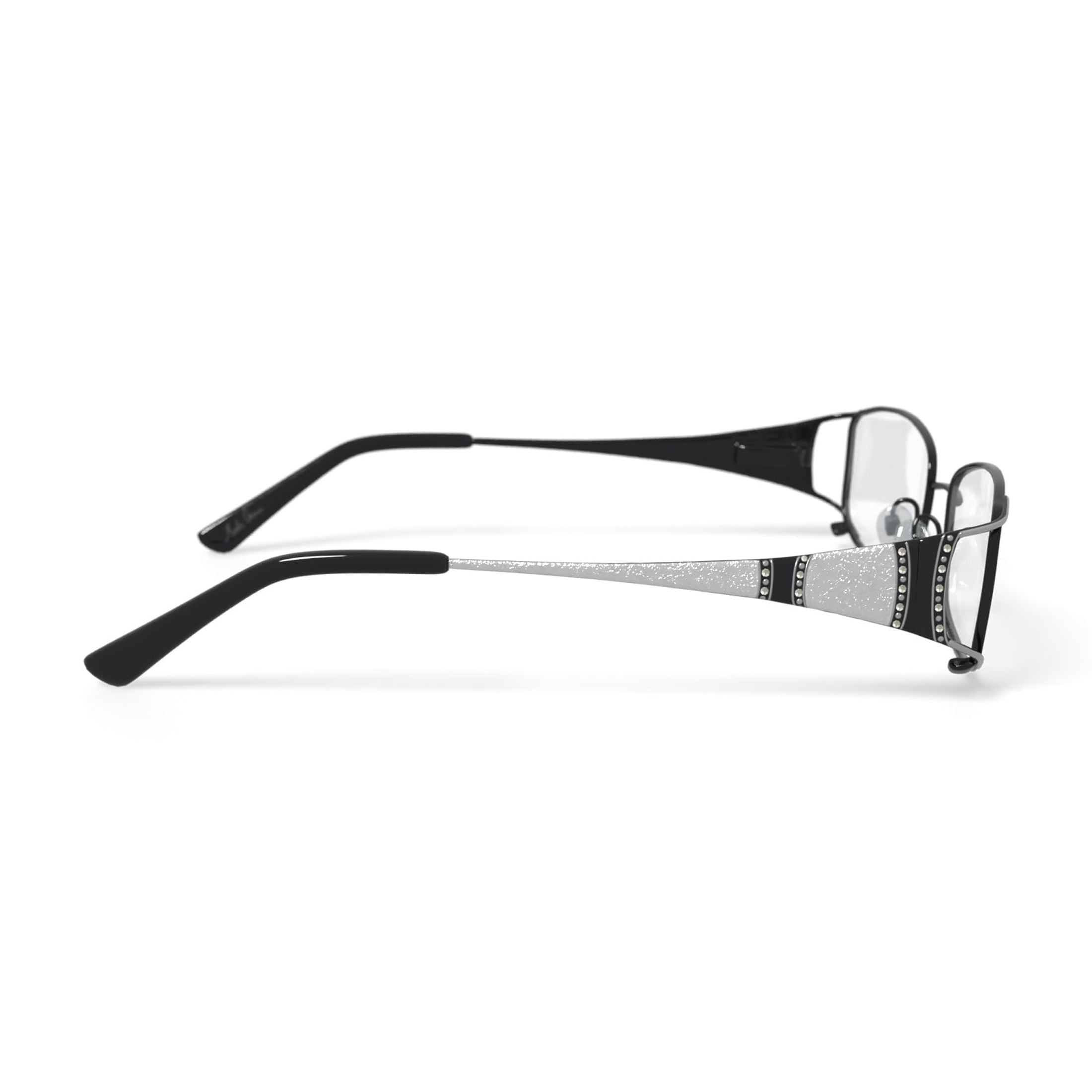Sophia Loren Women's BR54 Rectangular Prescription Eyeglasses with Case, Black