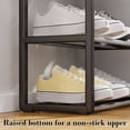 thumbnail image 6 of Qocolhg Shoe Rack for Entryway, 4 Tier Shoe Organizer, 8 Pairs Stackable Small Shoe Rack, Shoes Organizer for Closet, Entryway, Hallway, Garage, Front Door, Dorm Room Shoes Shelves, Black, 6 of 6