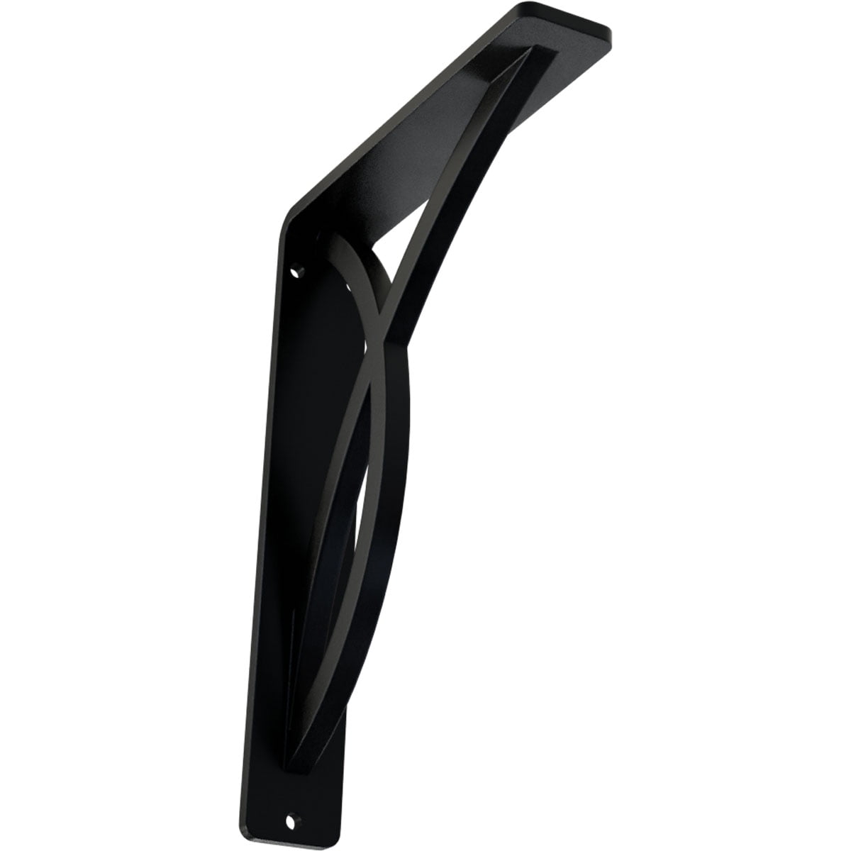 1 1/2'W x 5 1/2'D x 8'H Miller Wrought Iron Bracket, (Single center brace), Powder Coated Black