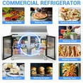 thumbnail image 5 of ChaoLink 48" W Commercial Sandwich/Salad Refrigerator,12.85 Cu.Ft Prep Table Steel Food Prep Station Fridge with 12 Pans Fan Cooling Mega Top Fridge for Restaurant,Bar,Shop,2 Doors, 5 of 8