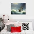 thumbnail image 4 of Nawypu Ivan Aivazovsky Poster - Ship In The Stormy Sea Painting - Romanticism Canvas Wall Art - Fine Art Prints for Home Living Room Bedroom Unframed (12x16inches/30x40cm,Ship in the Stormy), 4 of 4