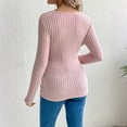 thumbnail image 6 of Eltusu Women Maternity Long Sleeve Tops, Comfort Pullover Stretch V-Neck Pregnancy Clothes Pink Size L, 6 of 7