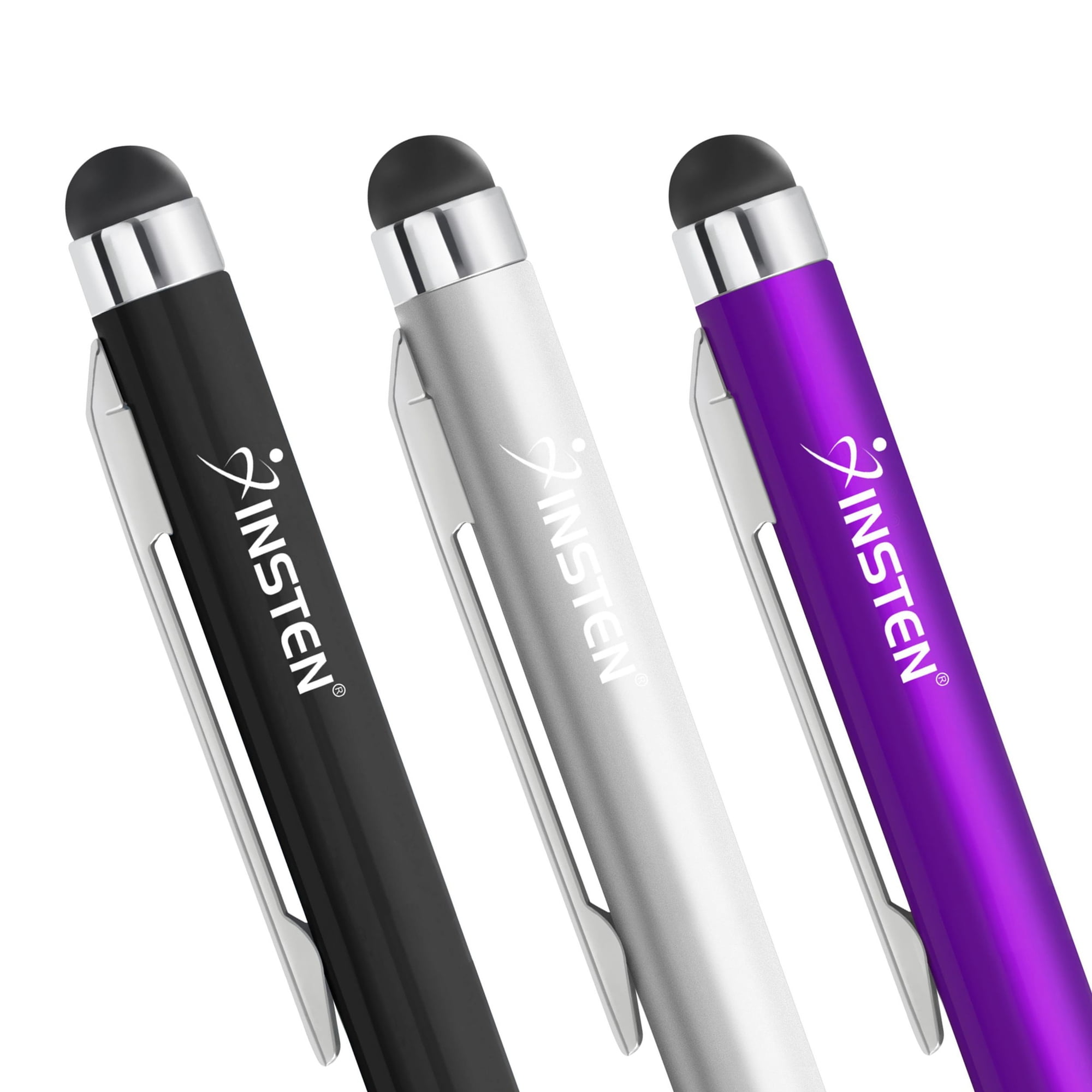 Insten Touch Screen Stylus Ballpoint Pen, 2-in-1 Design, Universal