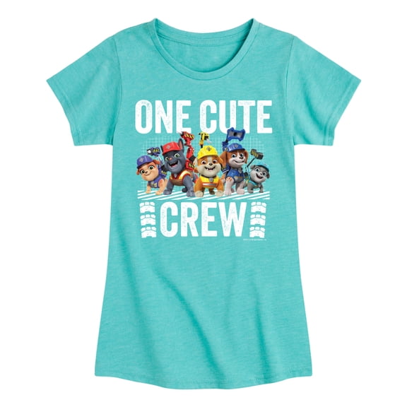 Paw Patrol - Rubble & Crew - One Cute Crew - Toddler & Youth Girls Short Sleeve Graphic T-Shirt