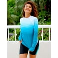 thumbnail image 2 of Charmo Women's Long Sleeve Rash Guard Sun Protection Swim Shirt Quick Dry Printed Shirts with Thumb Holes, 2 of 6