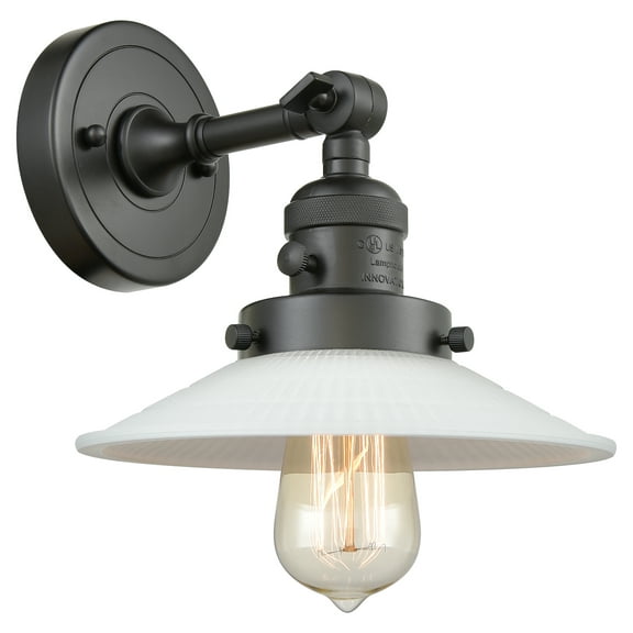 Innovations 203SW-OB-G1-LED Halophane 1 Light Sconce part of the Franklin Restoration Collection, Oil Rubbed Bronze