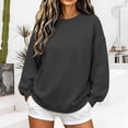 thumbnail image 2 of FAHUOMU Crew Neck Sweatshirts Women' Oversized Dolman Sleeve Casual Fall Winter Pullover Tops, 2 of 6