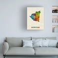 thumbnail image 2 of Trademark Fine Art "Nicaragua Watercolor Map" Canvas Art by Michael Tompsett, 2 of 5