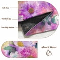 thumbnail image 6 of Round Area Rug 5 Ft, Purple Pink Floral Washable Non-Slip Circle Carpet for Living Room/Bedroom, Spring Pastoral Daisy Low-Profile Runner Mats Collection Rugs for Indoor, 6 of 8