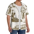 thumbnail image 2 of Sikiie Olive Picking Men's Cuban Shirt, Hawaiian Shirts, Business Casual Button Down Shirts, Short Sleeve Shirt-XX-Large, 2 of 5