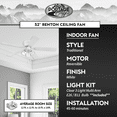 thumbnail image 4 of Prominence Home Renton 52'' White Flushmount Reversible Ceiling Fan, 4 of 14