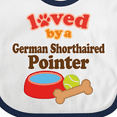 thumbnail image 4 of Inktastic German Shorthaired Pointer Loved by Boys or Girls Baby Bib, 4 of 4