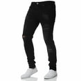 thumbnail image 3 of Listenwind Men's Stretchy Ripped Skinny Biker Jeans Slim Fit Denim Pants Destroyed Hole, 3 of 3