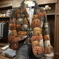 thumbnail image 5 of Leidass Mens Corduroy Blazer Halloween Print Single Breasted Sport Coat Notch Lapel Two Button Casual Business Jacket Tailored Fit Earthy Yellow M, 5 of 7