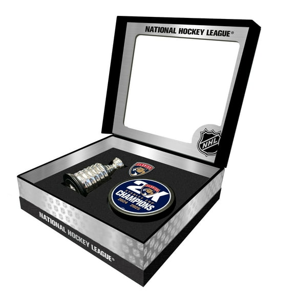 Florida Panthers Stanley Cup Champions Mini Replica Stanley Cup & Puck Gift Box Set