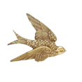 thumbnail image 1 of Decoración de pared con pájaro volador, escultura metálica de golondrina para salón, dormitorio o escritorio, 1 of 3