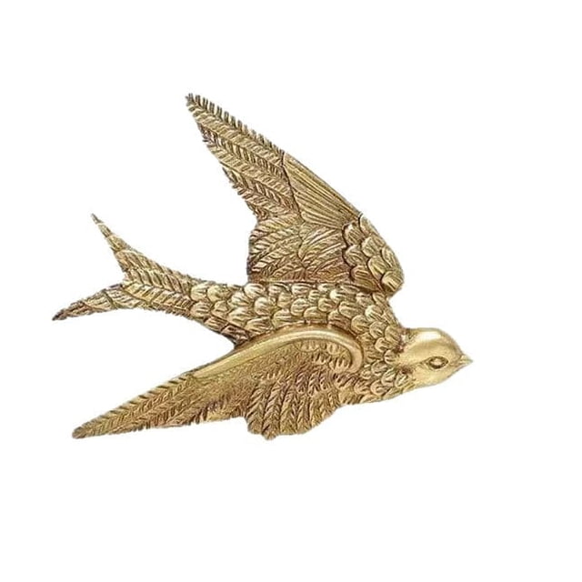 Decoración de pared con pájaro volador, escultura metálica de golondrina para salón, dormitorio o escritorio