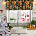 thumbnail image 5 of Vintage Sunflower Curtain Valances for Windows, Kitchen Valance Window Treatments Panel 2 Pack, Black Boho Ethnic Summer Botanical Rod Pocket Short Curtains for Bathroom Bedroom 42 x 12 Inch, 5 of 8